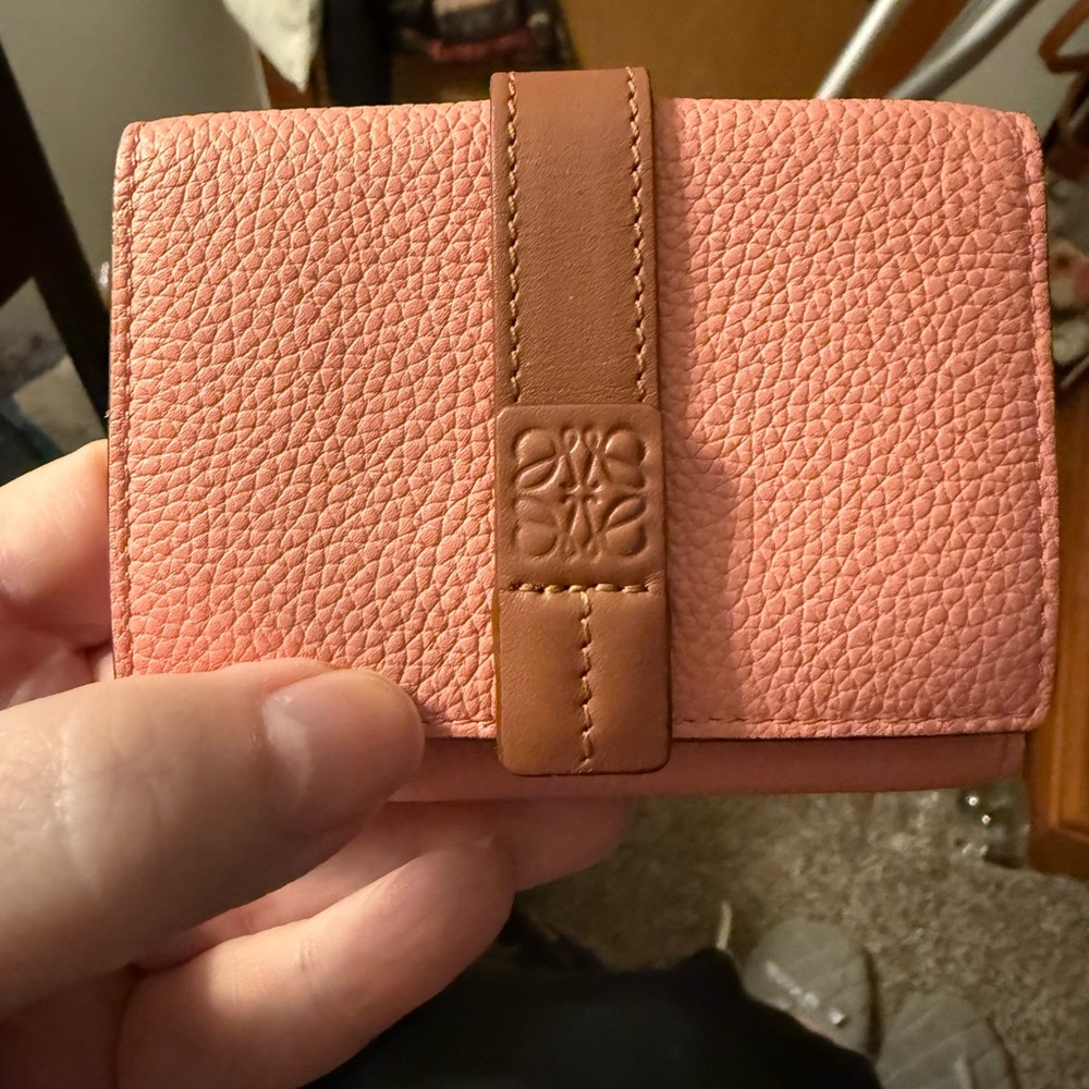Loewe Pink Wallet with Brown Strap - Picture 5 of 5